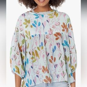 Kendall and Kylie mystic clover Cropped flowy top.